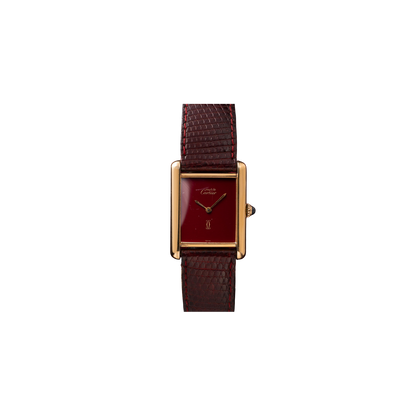 Cartier 18K Burgundy Dial 33mm with Box