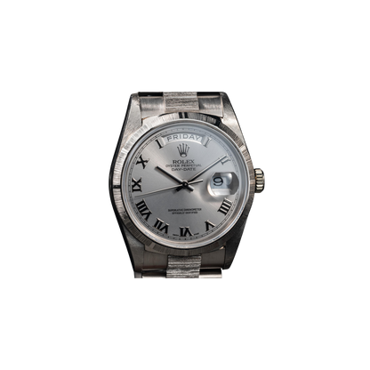 1993 Rolex 18K White Gold Bark Day-Date